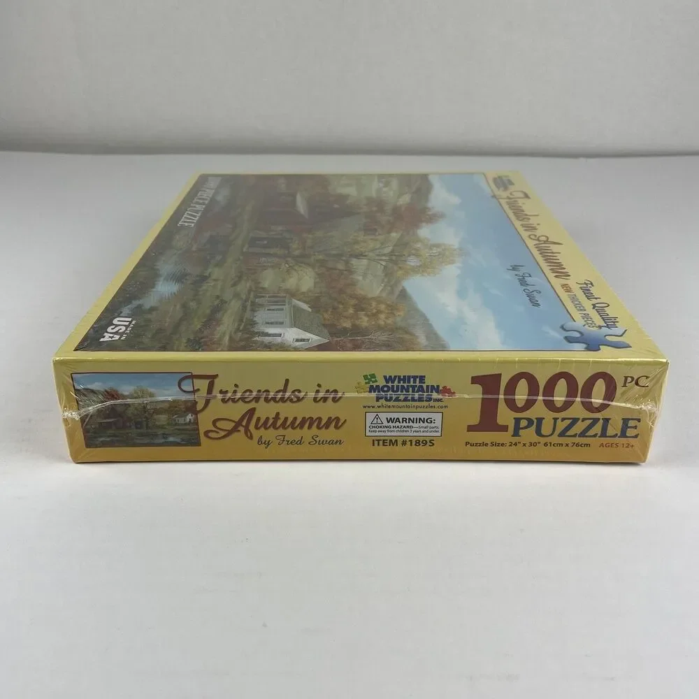Friends In Autumn Puzzle 1000 Pieces Fred Swan White Mountain USA Made New